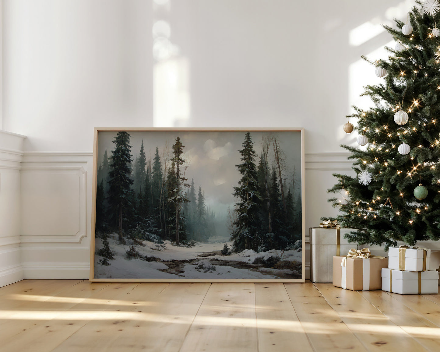 Winter Pines Guard Silent Stream