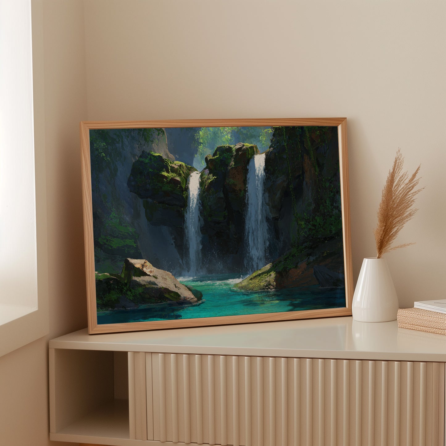 Sacred Waters Dance Between Cliffs