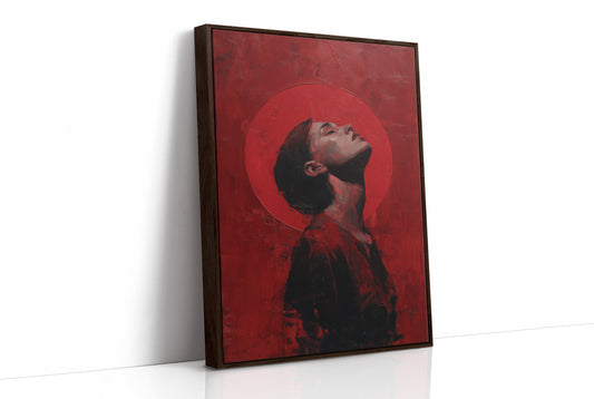 Crimson Halo Against Midnight Walls