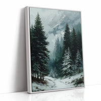 Snowbound Path Through the Pines