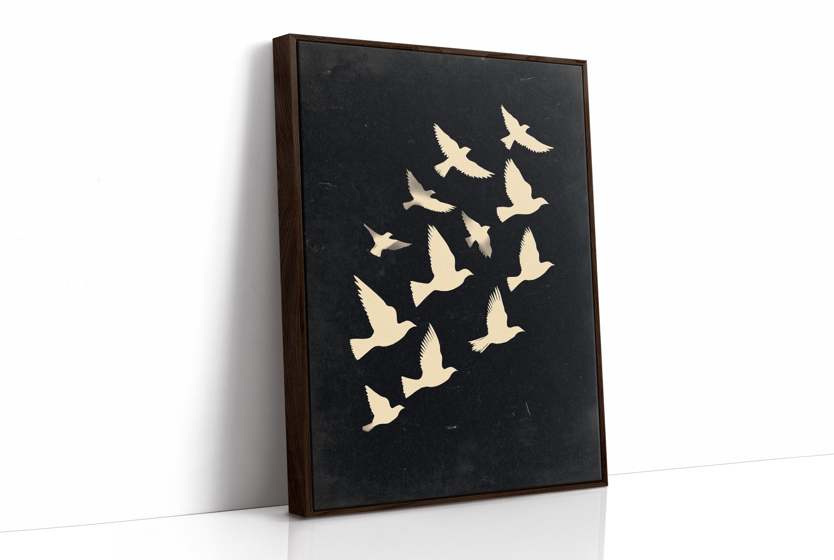 Ivory Wings Against Midnight Sky