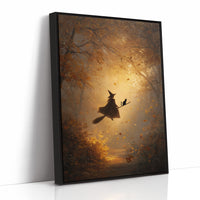 Autumn Flight Through Golden Woods