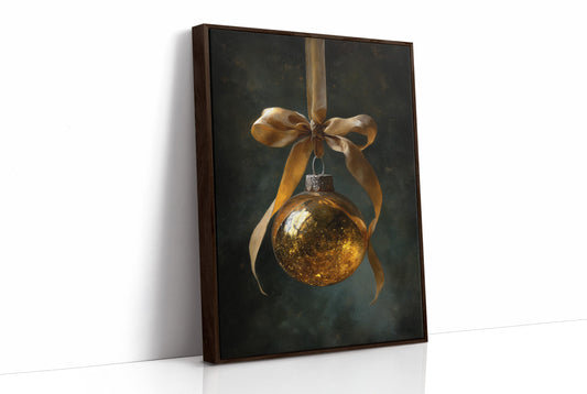 Golden Ornament Holds December's Light