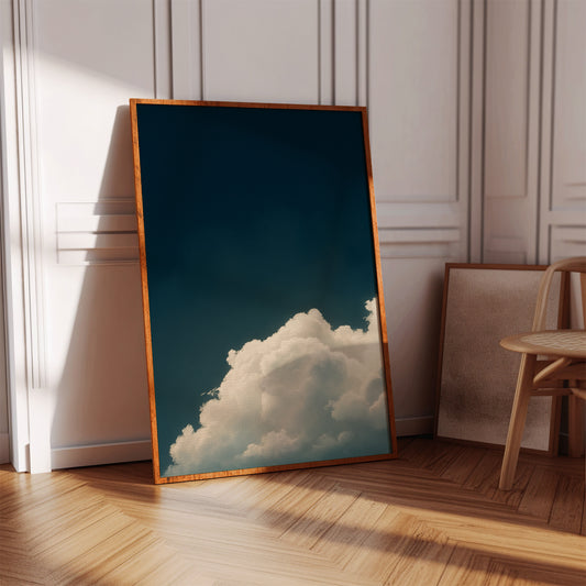 Rising Cloud Beneath Deep Sky