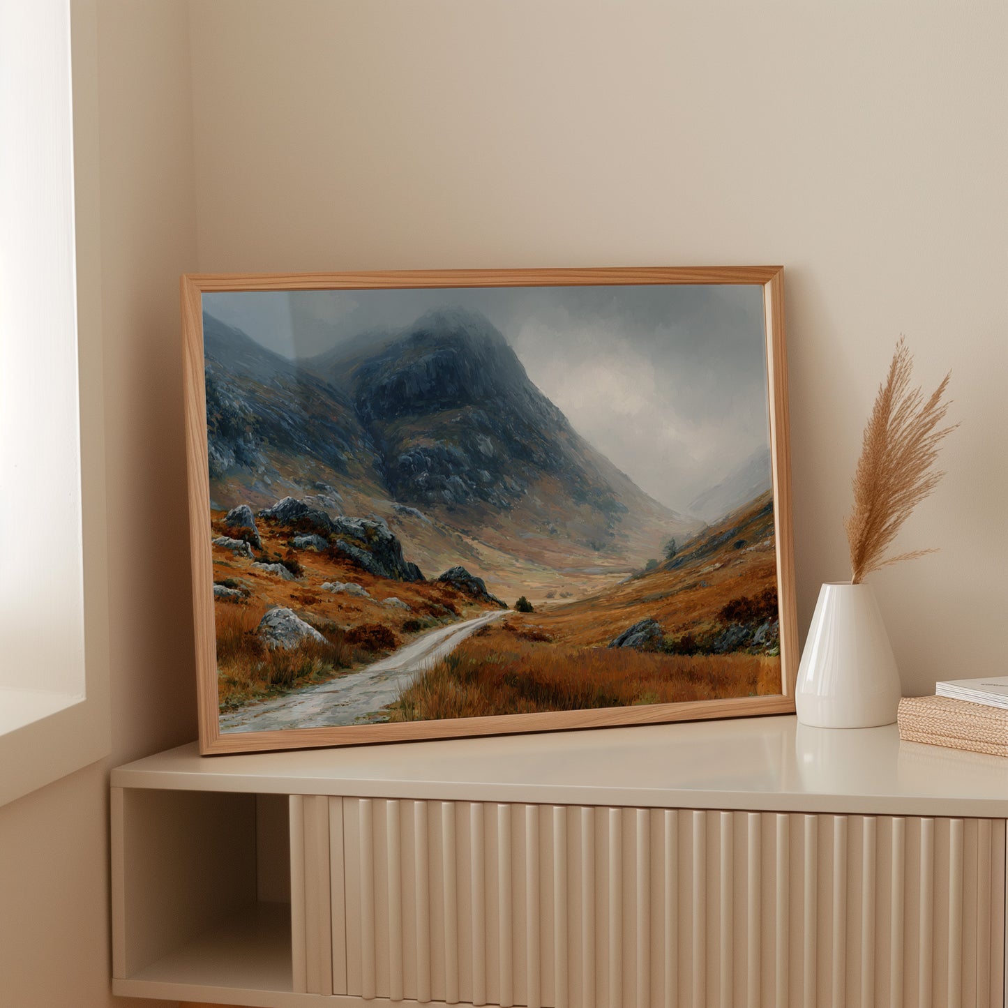 Autumn Path Through Highland Mists