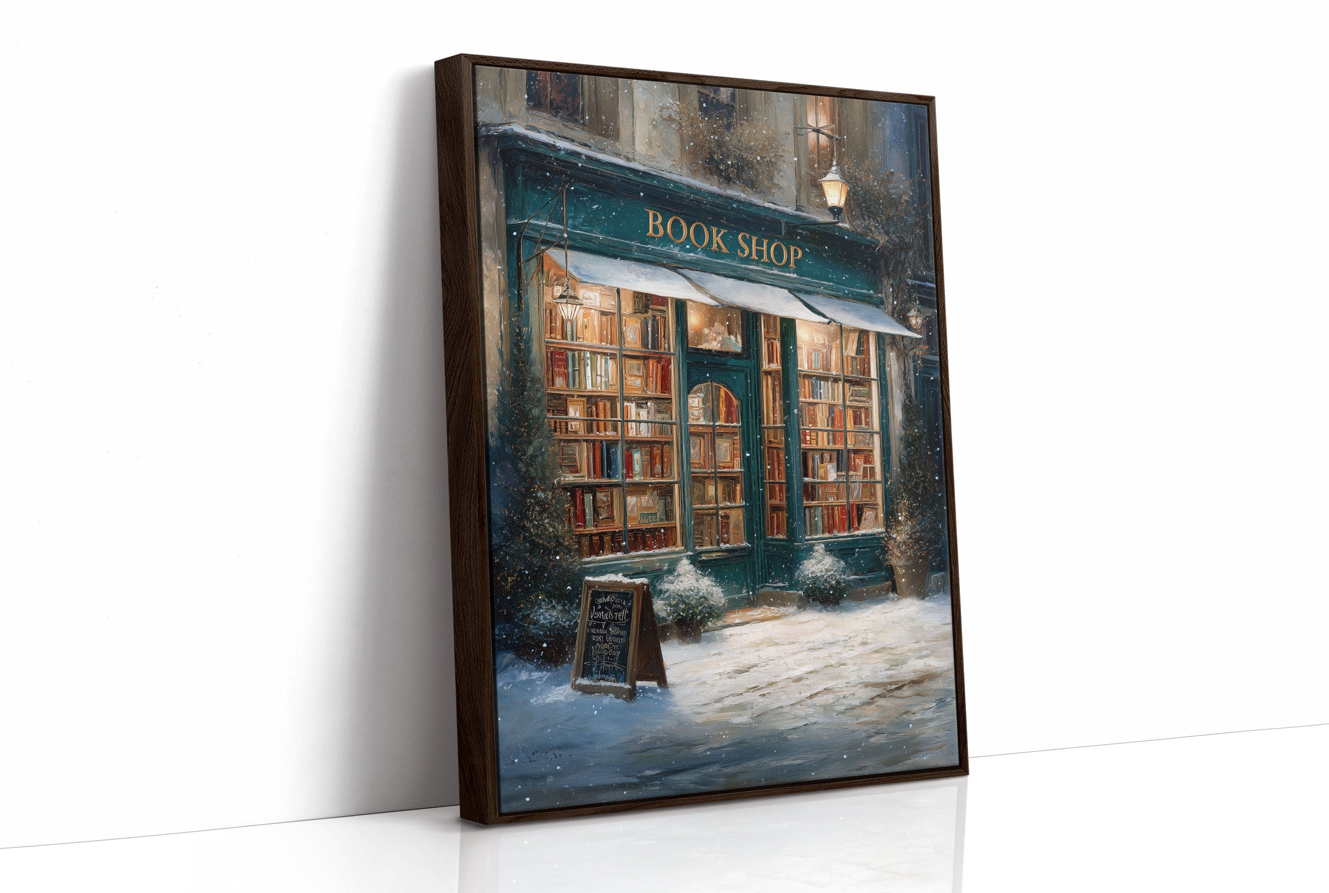 Winter Tales Behind Teal Windows