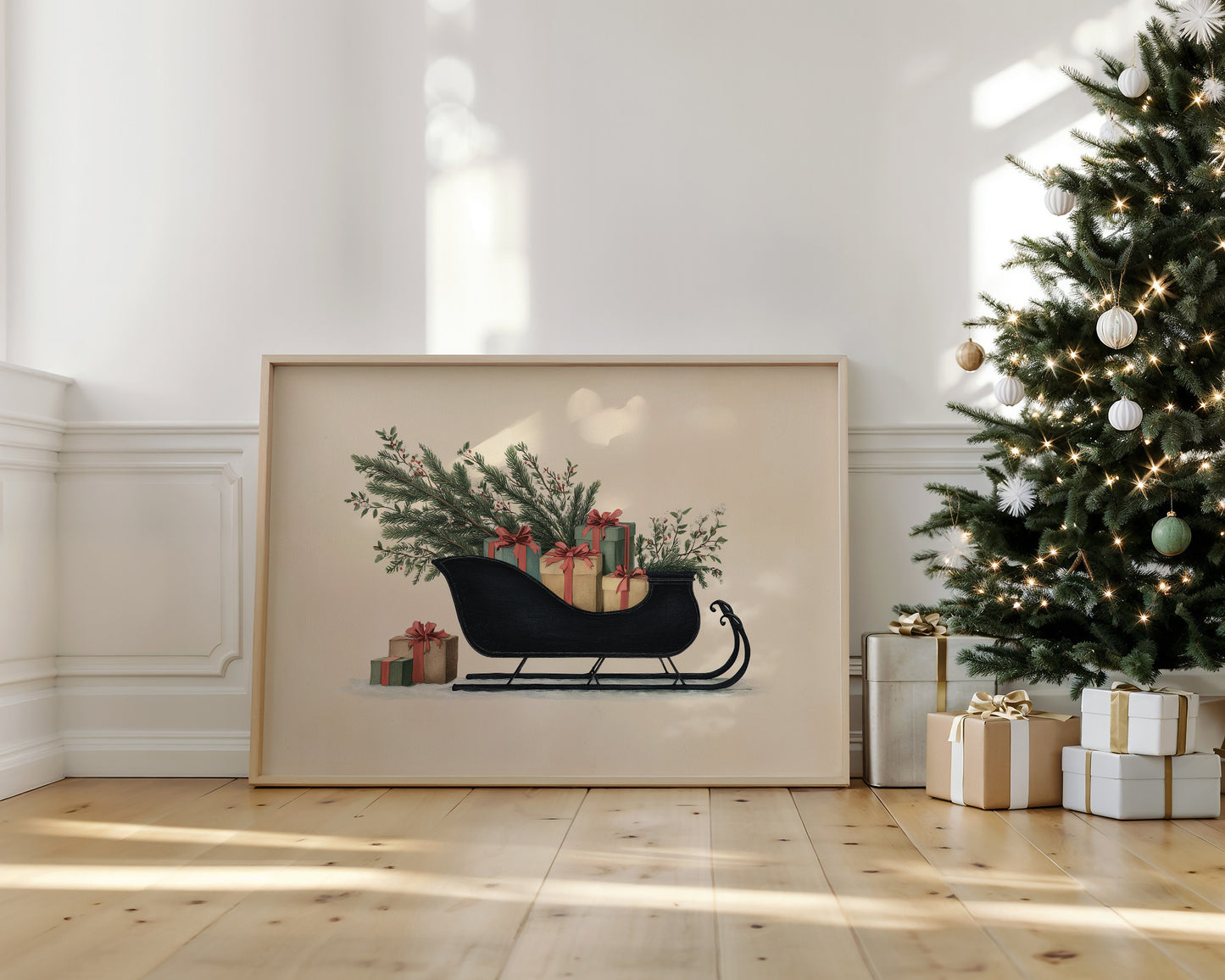 Sleigh Silhouette Carries Winter's Promise