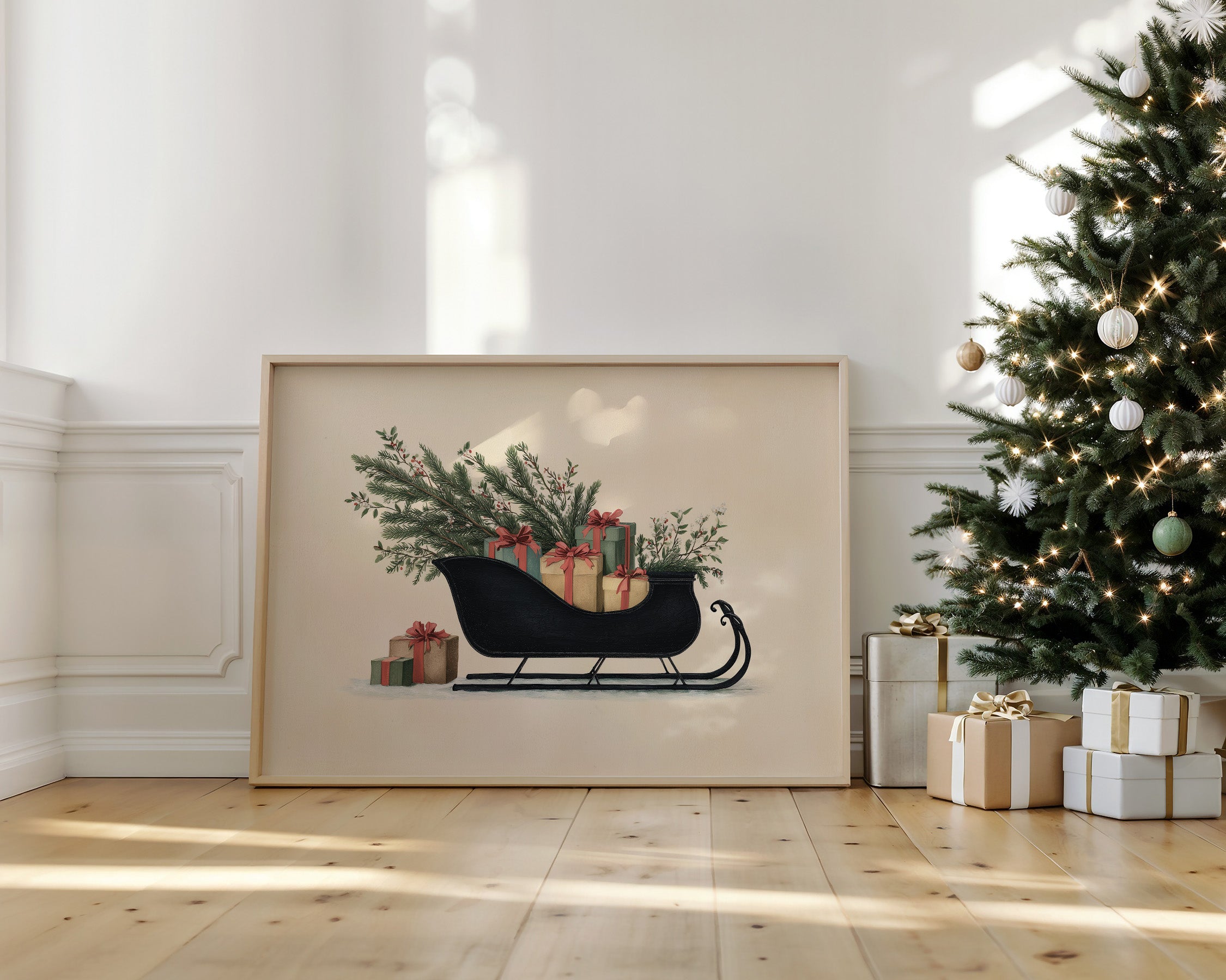 Sleigh Silhouette Carries Winter's Promise