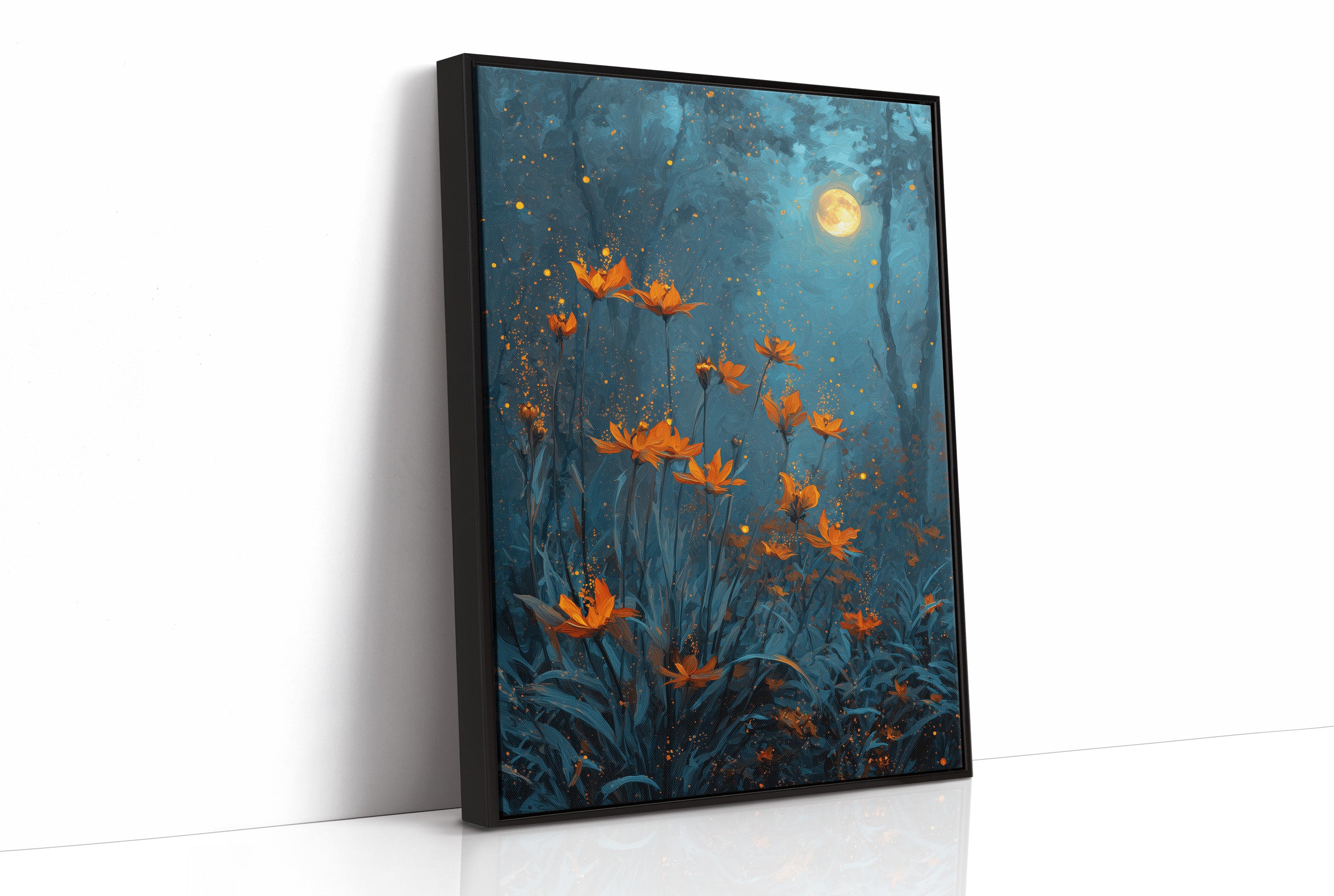 Copper Blooms Under Midnight Sky