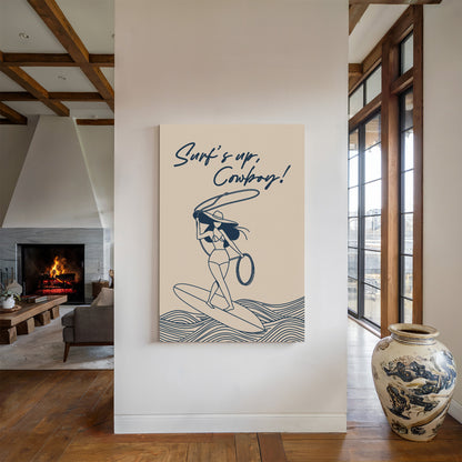 Surf’s Up Cowgirl – Western Coastal Wall Art