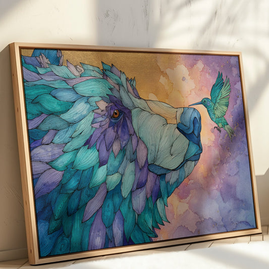 Bear And Hummingbird Share Dawn's Song