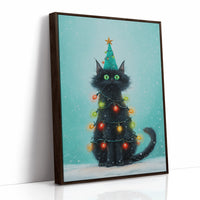 Black Cat Becomes Christmas Magic