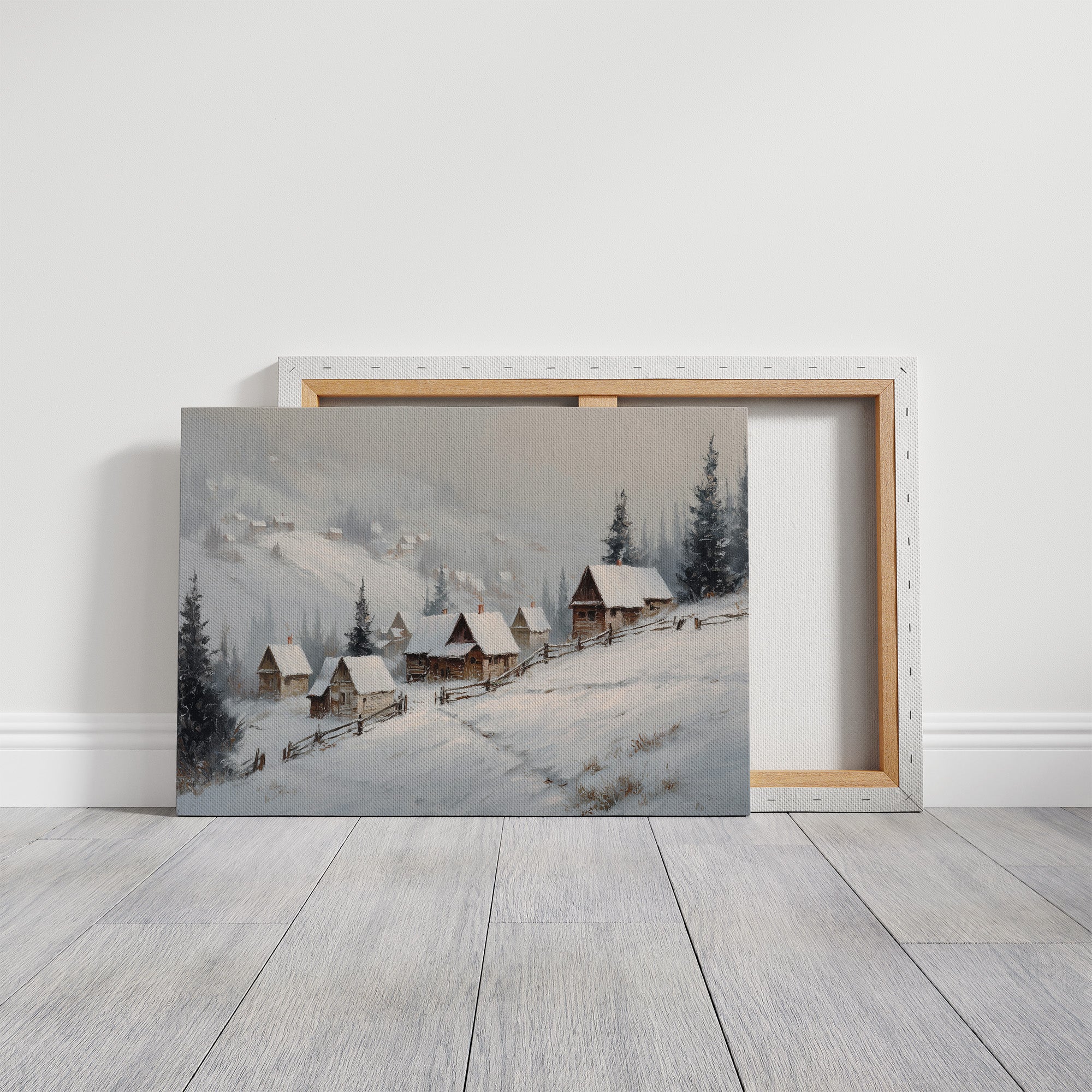 Snow Blankets Our Mountain Village Path