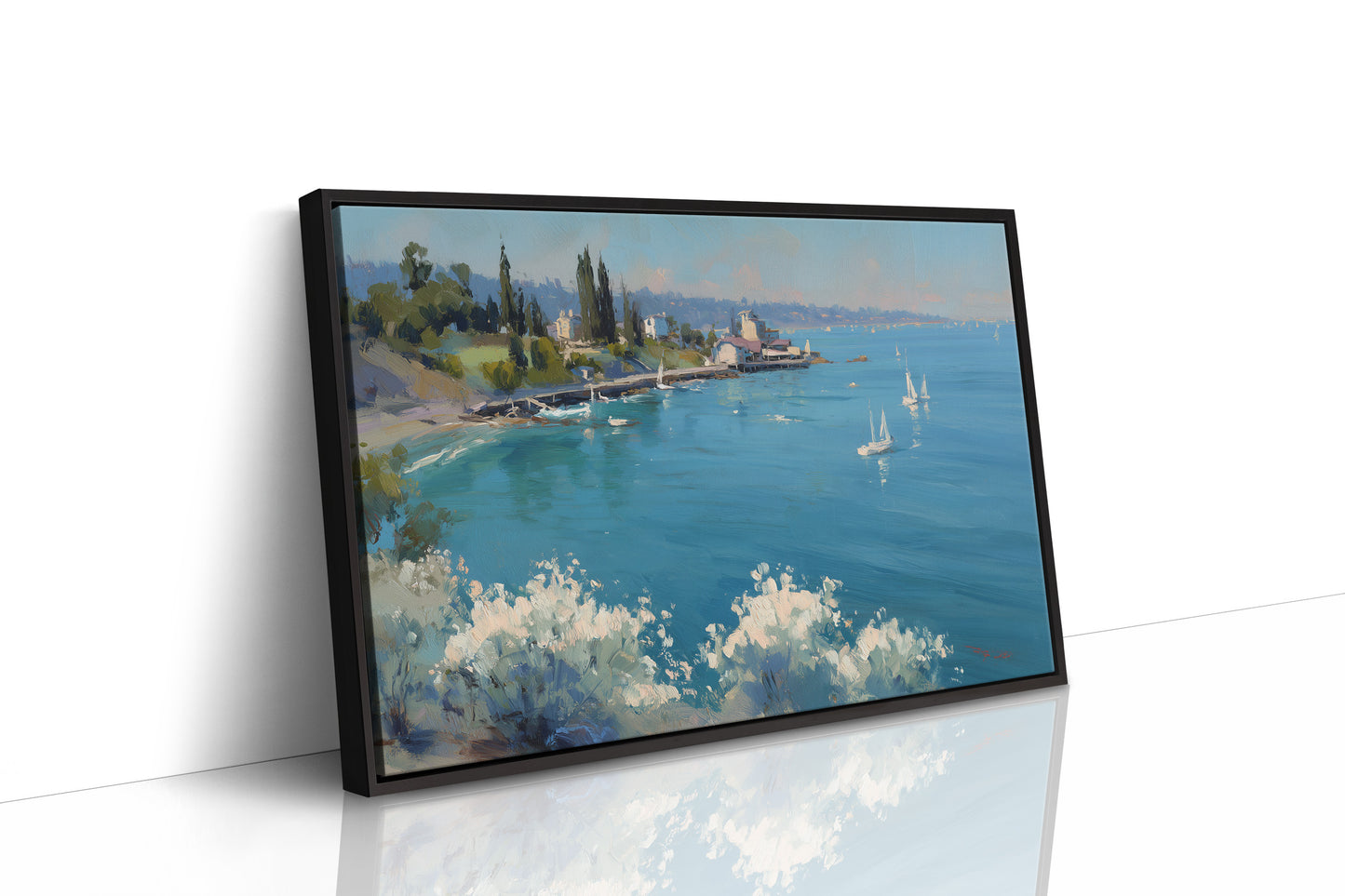 Mediterranean Sailboats on Turquoise Shores