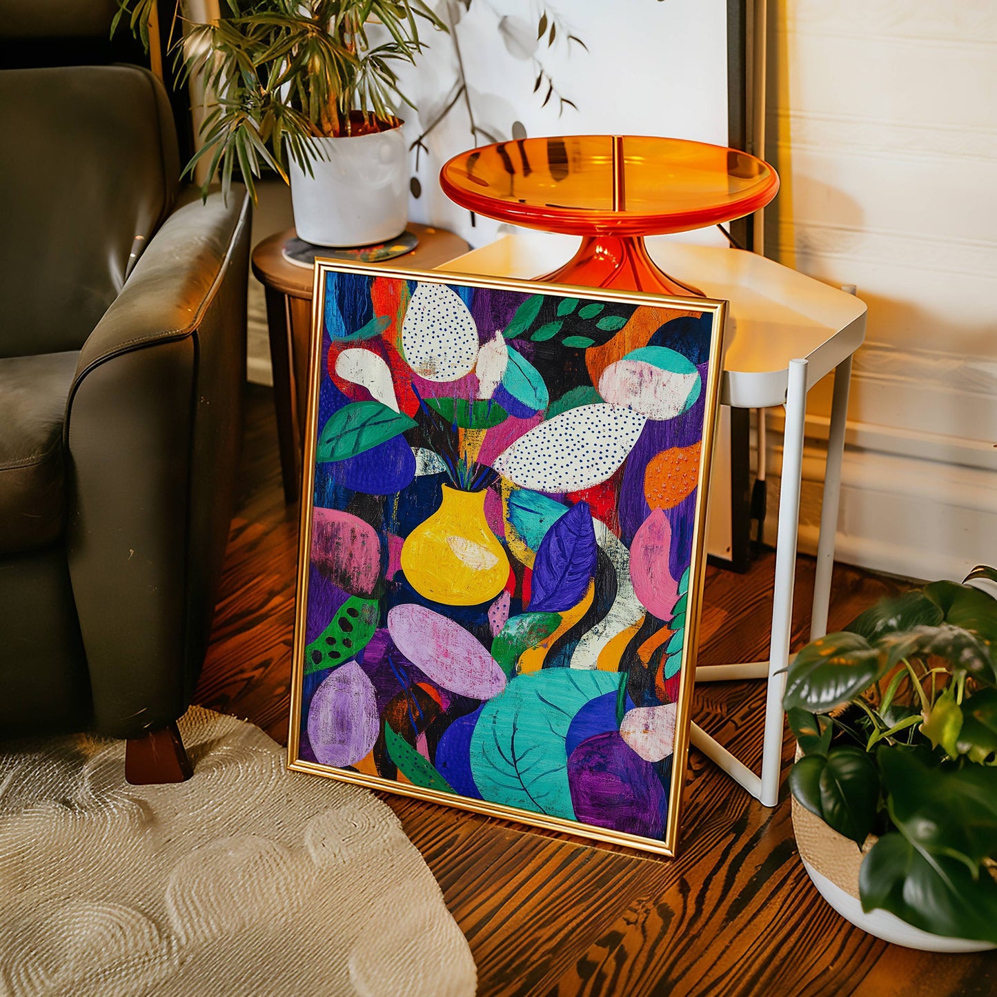 Yellow Vase Dances With Color