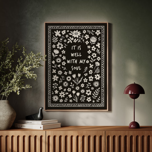 It Is Well With My Soul Floral Print