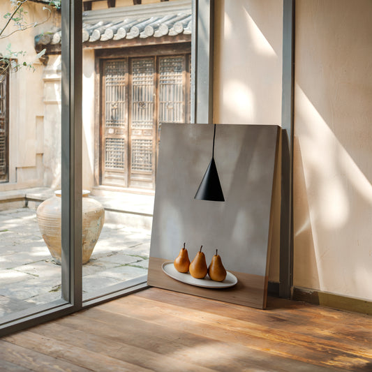 Three Pears Under Modern Light