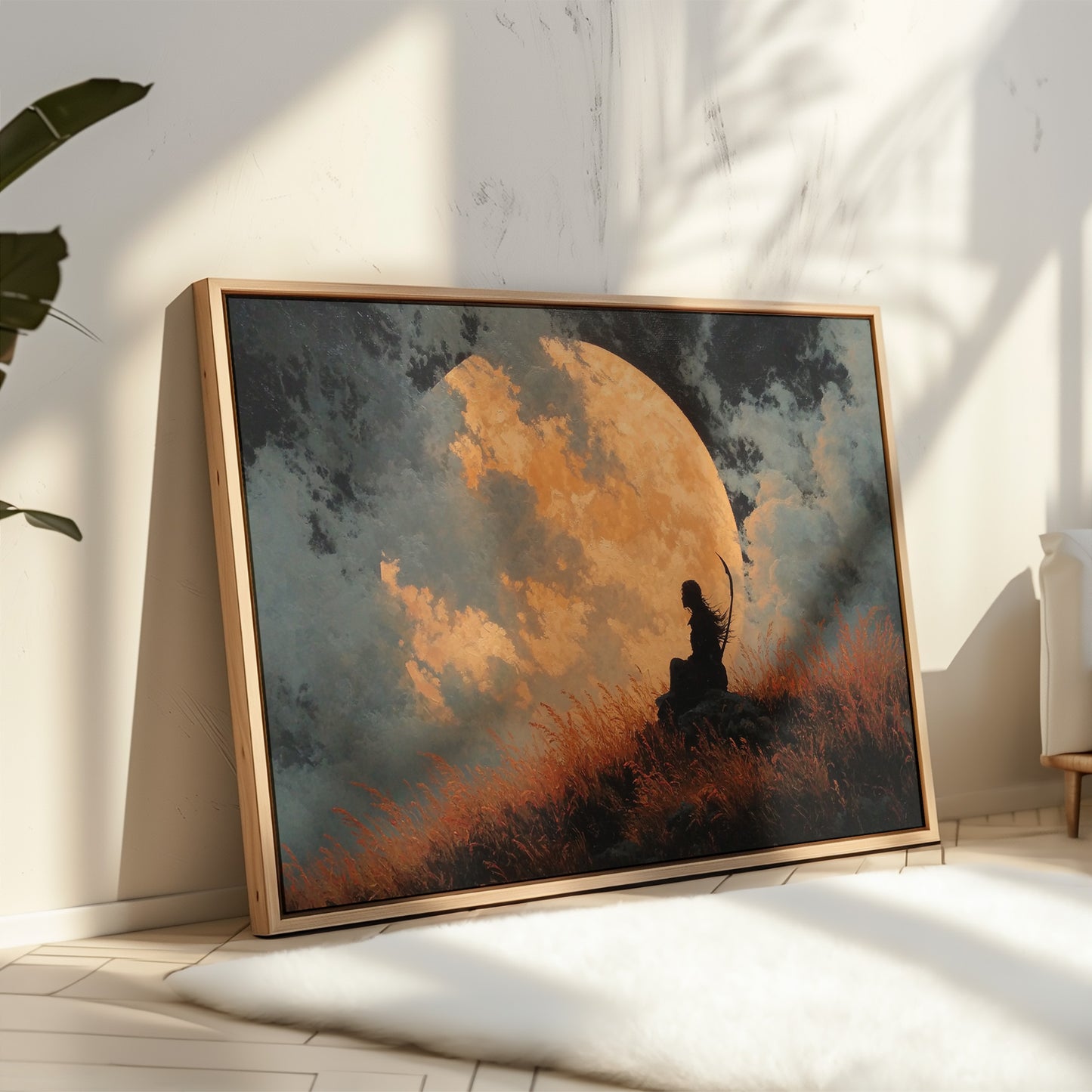 Silhouette Against the Rising Moon