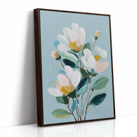 Textured Blossoms Against Azure Calm