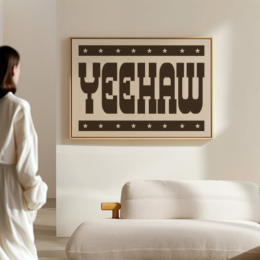 Bold Yeehaw Western Star Print