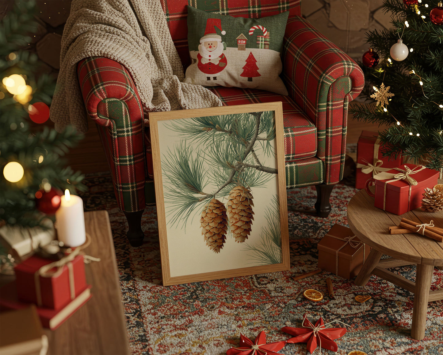 Pine Cones Dance In Winter's Light