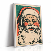 Linocut Santa Portrait