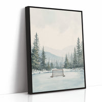 Winter's Silent Arena: Pond Hockey Dreams