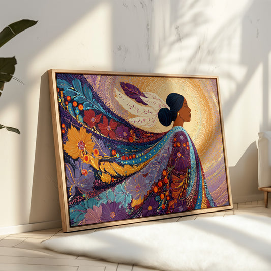 Sacred Flowers Dance In Evening Light