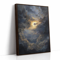 Eclipse Breaks Through Stormy Heavens