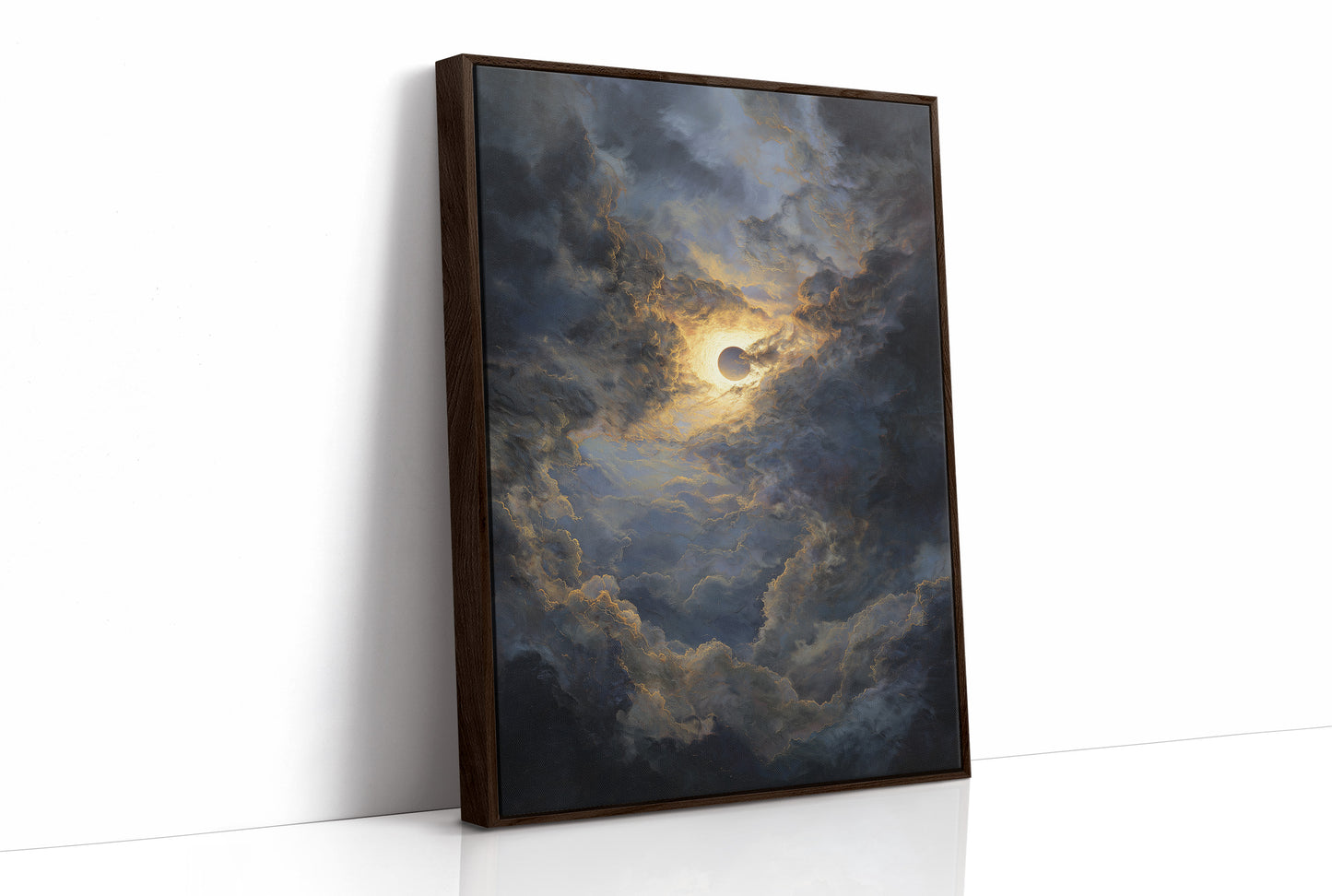 Eclipse Breaks Through Stormy Heavens