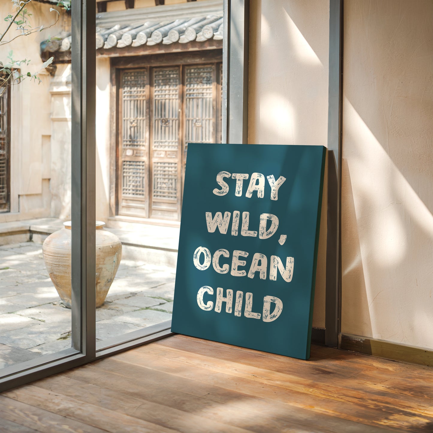 Ocean Letters Carved In Morning