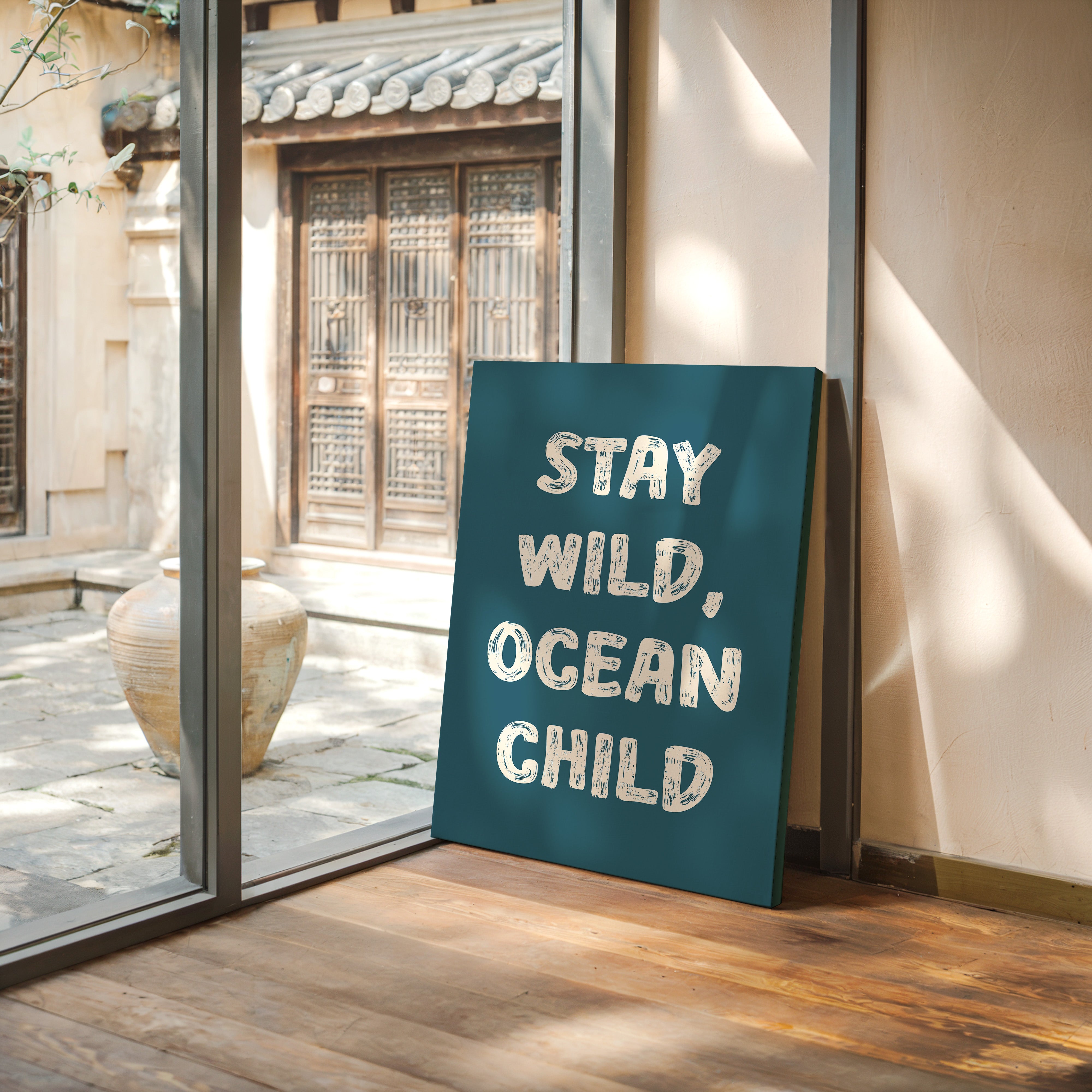 Ocean Letters Carved In Morning