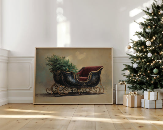 Vintage Sleigh Awaits December Magic