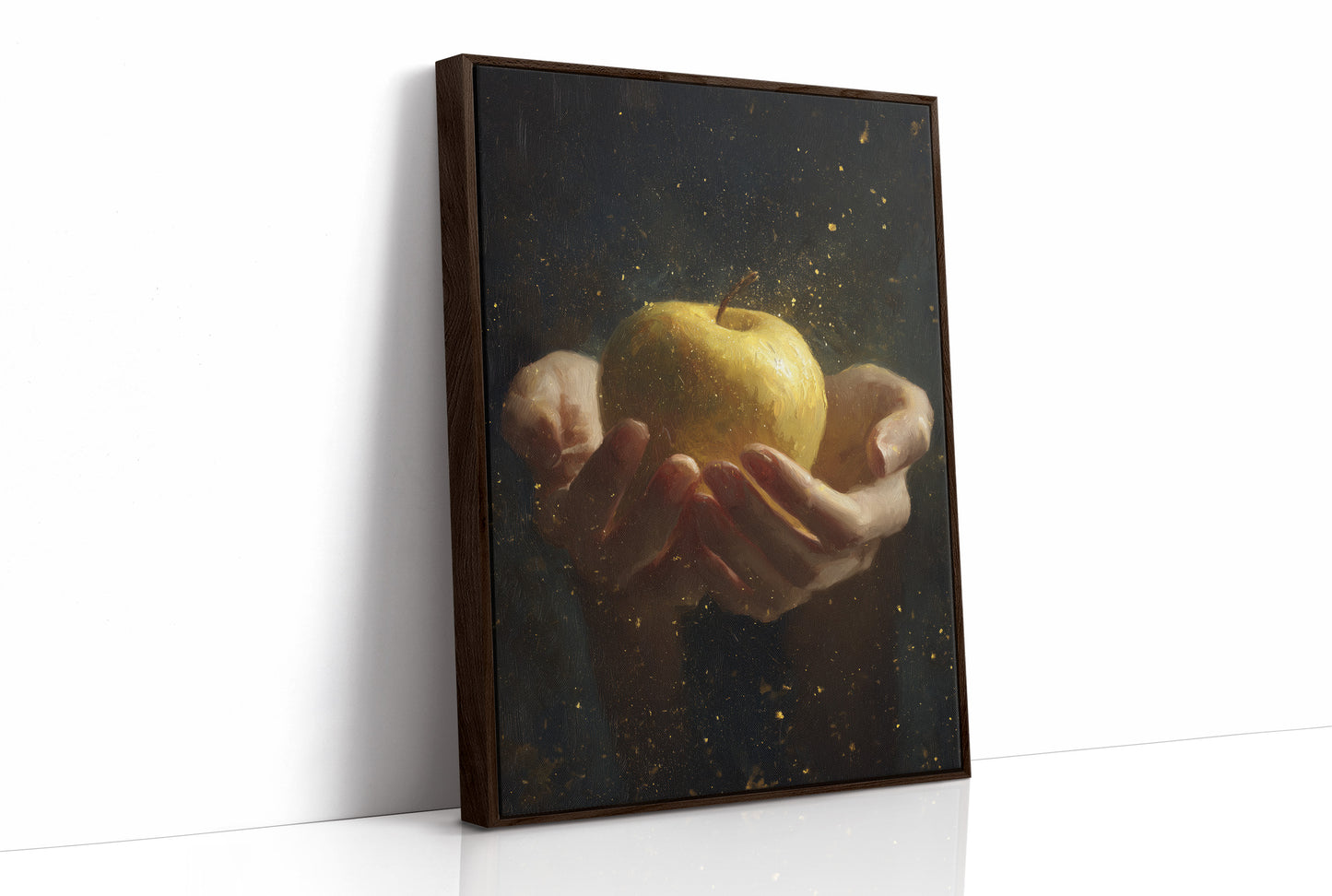 Golden Fruit In Offered Hands