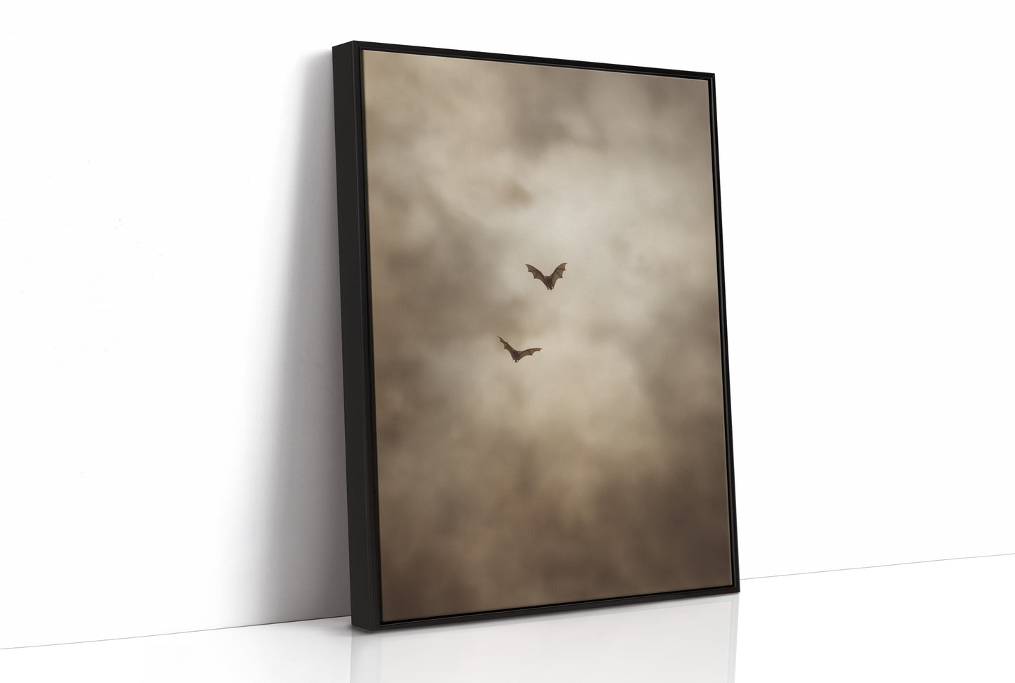 Twilight Flight Against Misty Skies