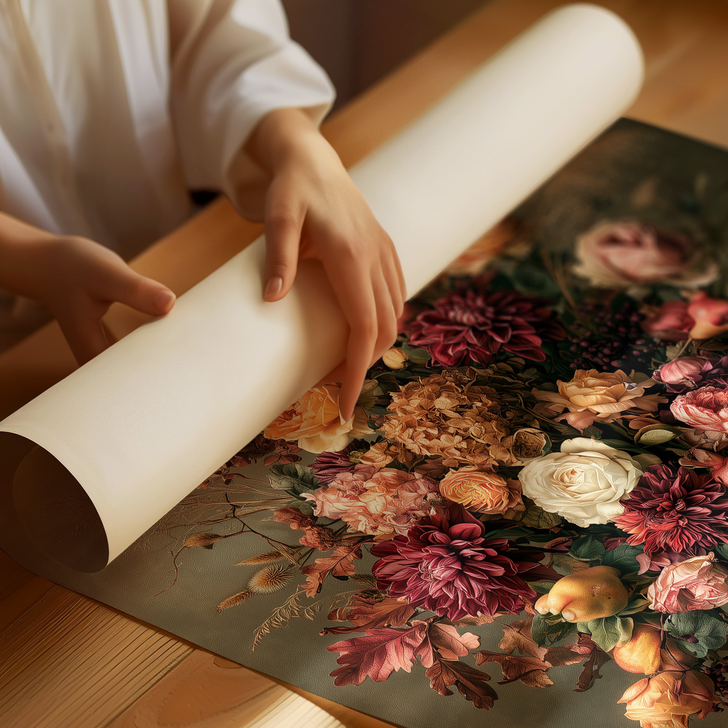 Blush and Burgundy: An Autumn Bouquet in Bloom