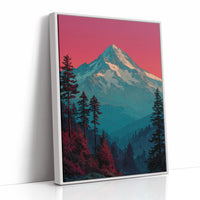 Crimson Sky Over Teal Peak