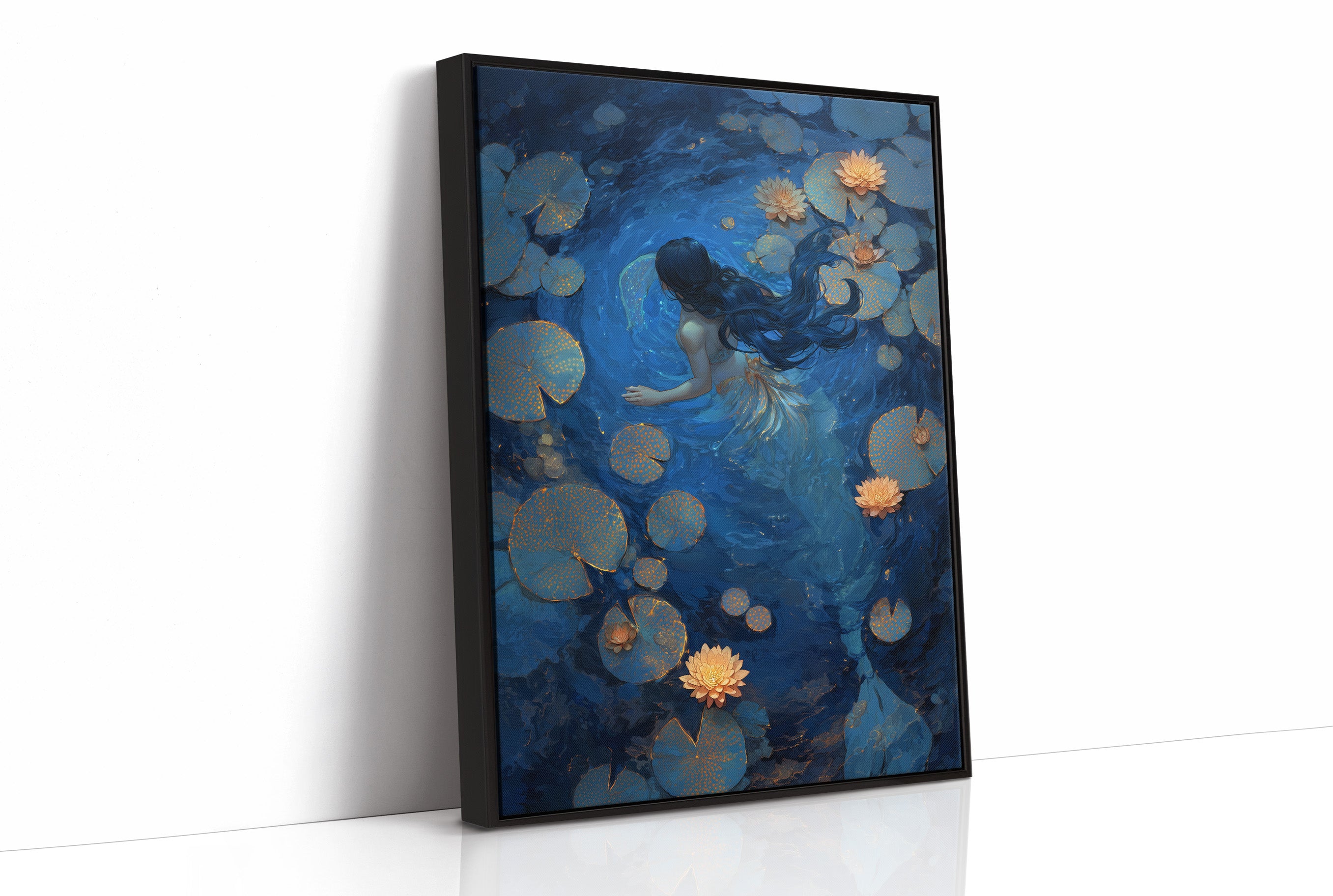 Midnight Blooms Upon Still Waters