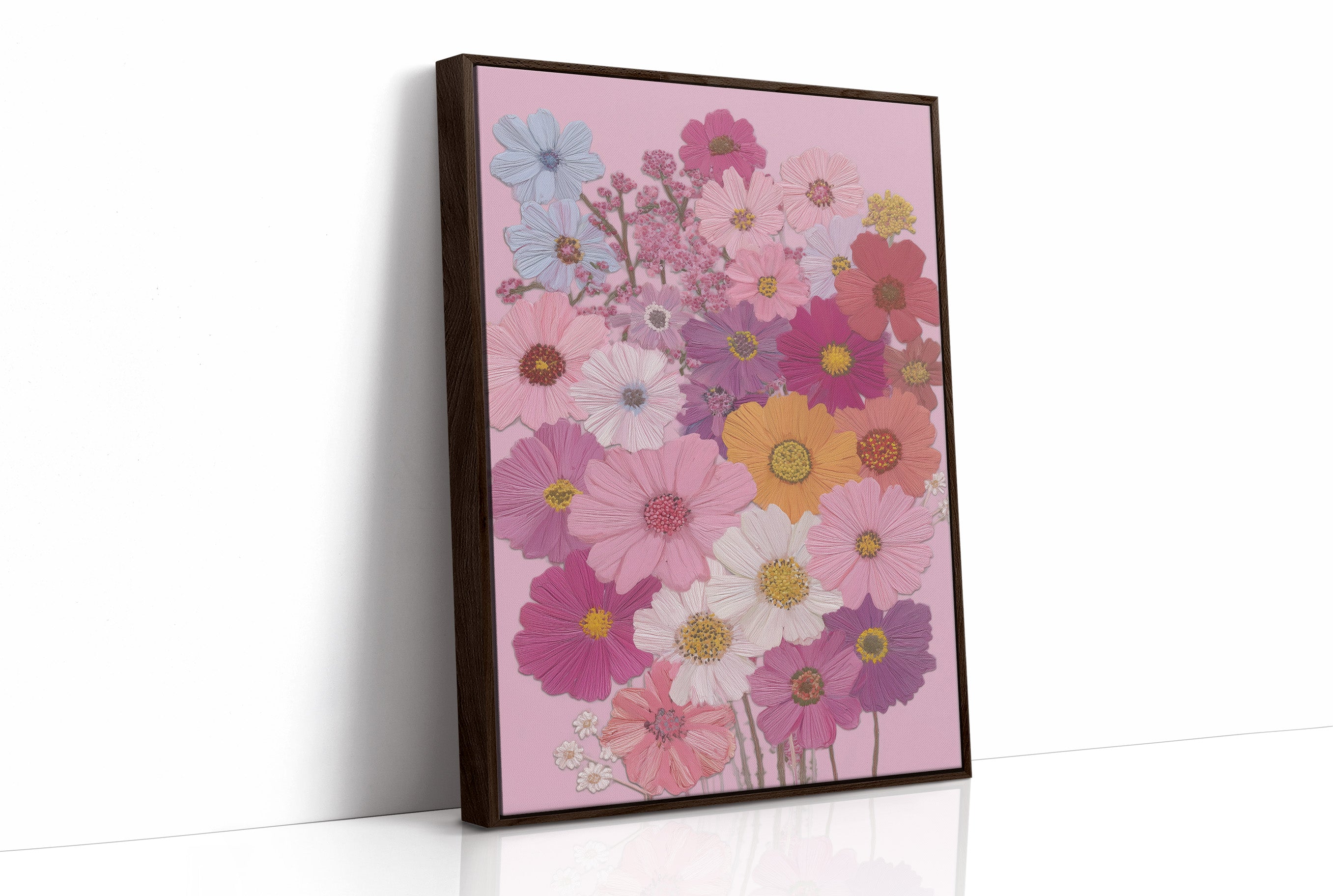 Blush Garden: A Symphony of Pressed Petals
