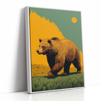 The Grizzly Walks at Dusk
