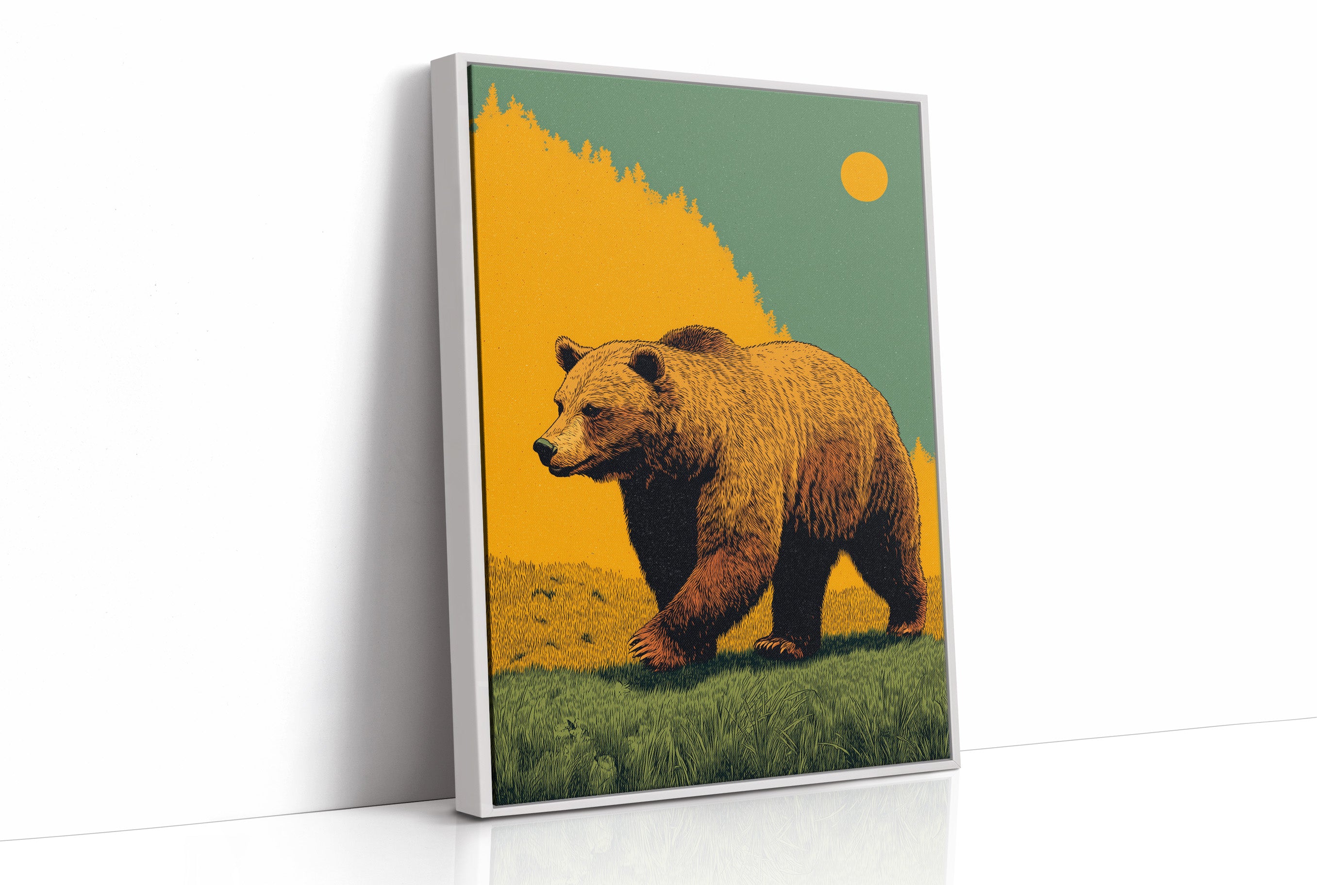 The Grizzly Walks at Dusk
