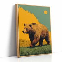 The Grizzly Walks at Dusk