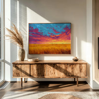 Prairie Fire Dances Through Wheat