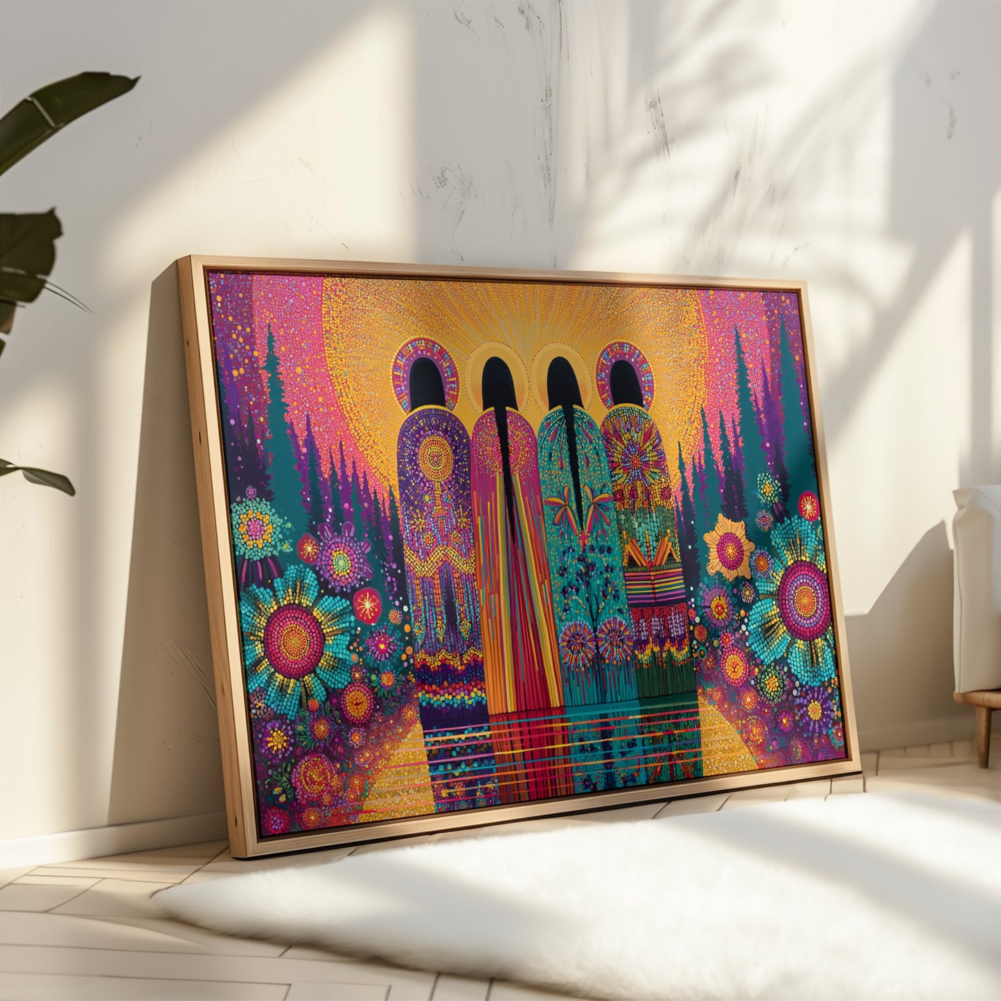 Sacred Garden Sings Through Stained Glass