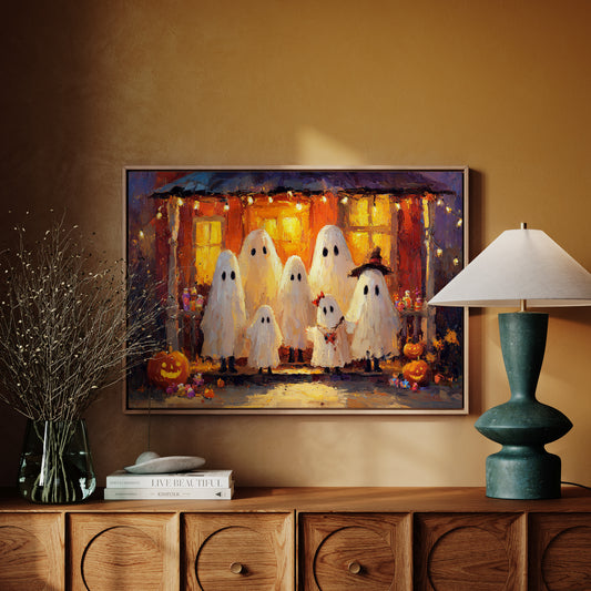 Gathering Under Pumpkin Light