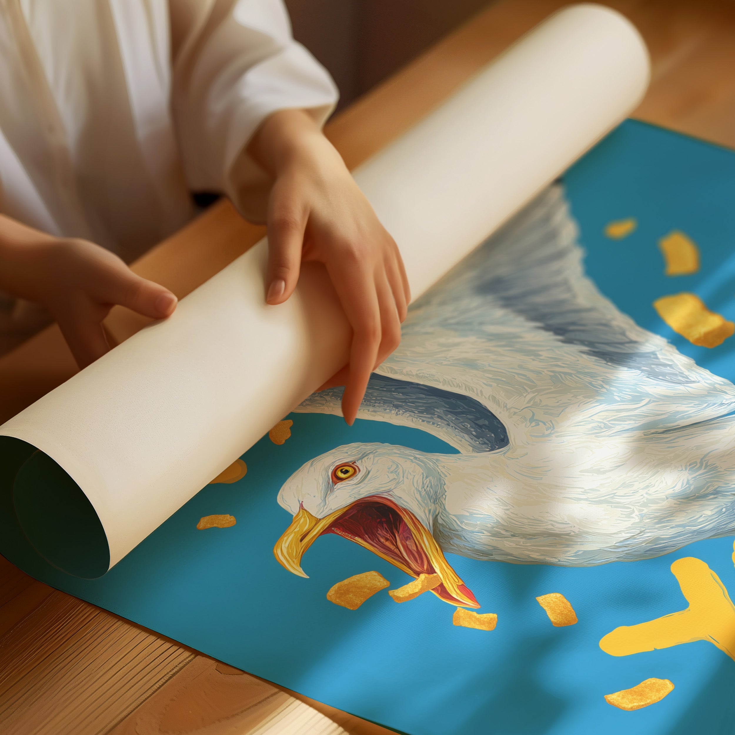 Seaside Warning in Bold Typography