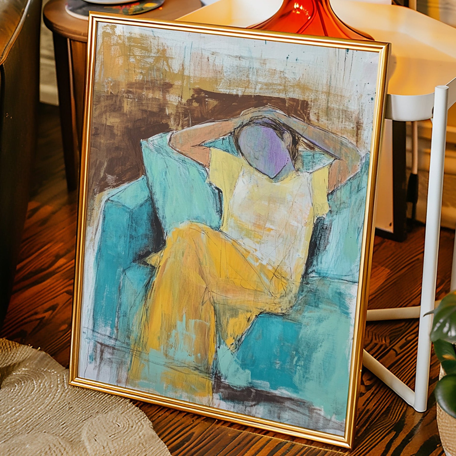Sunlit Moments In Turquoise Room