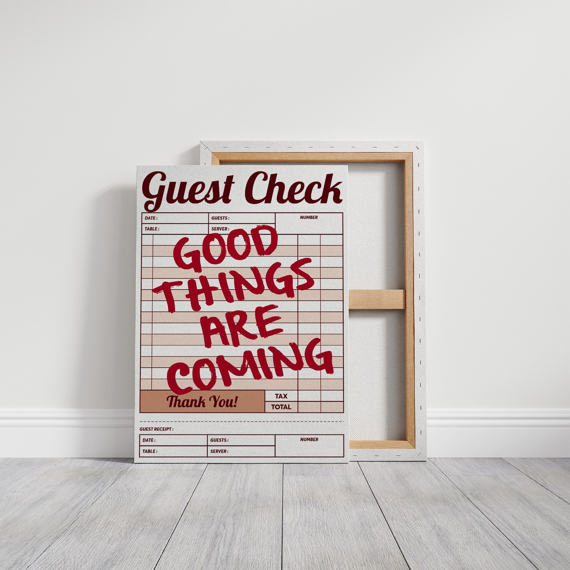 Good Things Are Coming Guest Check