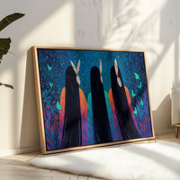 Moonlit Sisters Dance With Butterflies