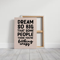 Dream So Big They Call You Crazy